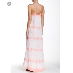 volcom dainty babe pink tie dye maxi dress